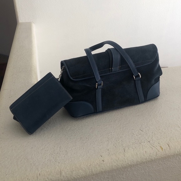 Blue suede coach bag! Great condition! - Picture 7 of 9